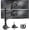 Black, variant on monTEK Dual Monitor Arm for 17–57 in Ultrawide Screens, Heavy Duty Gas Spring Desk Mount Holds 59.4 lb per Screen, Vertical Stackable Adjustable Stand, VESA 75x75/100x100, Clamp & Grommet, Black