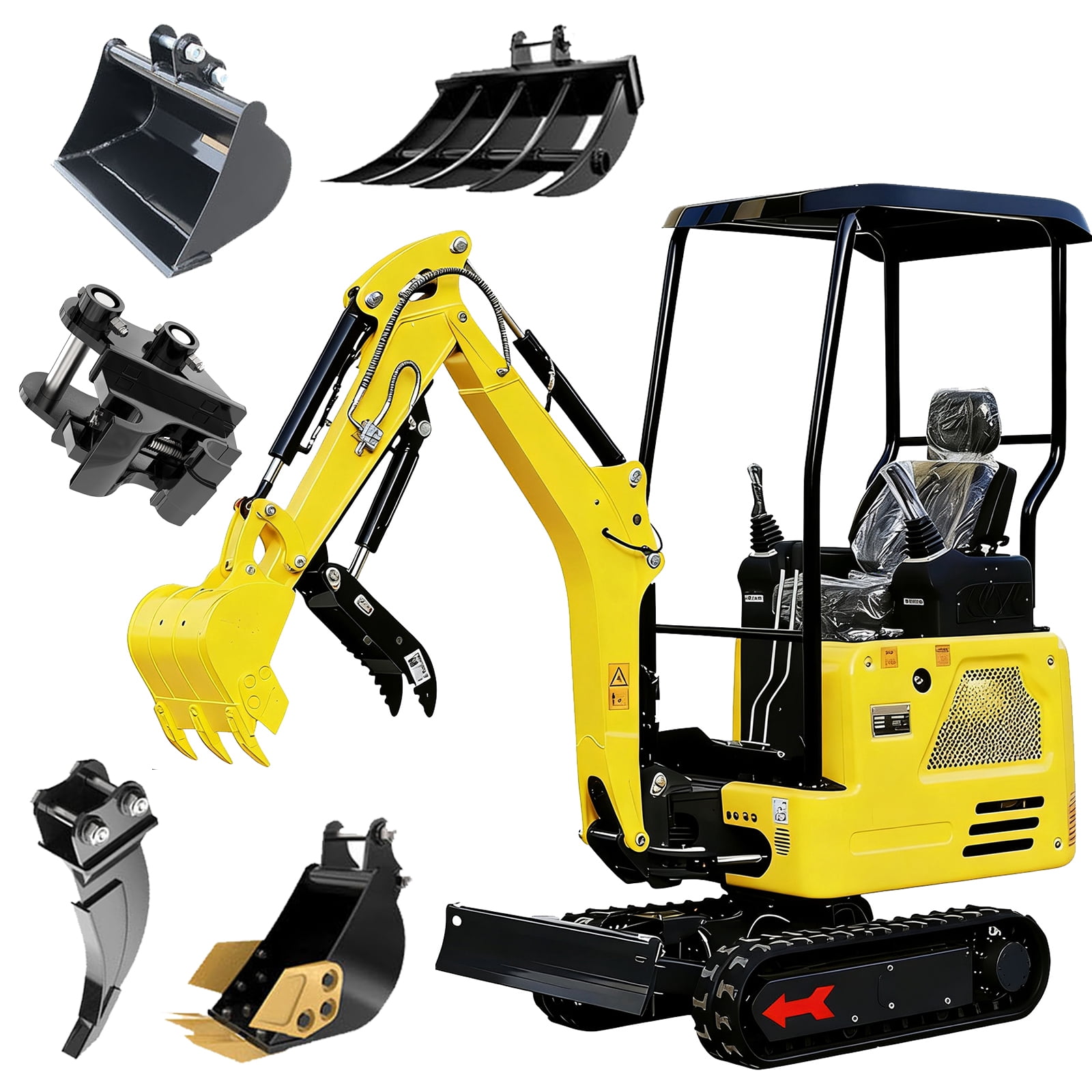 4,000 lb TYPHON Terror XX Mini Excavator Rubber Track with Kubota