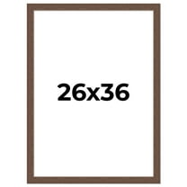 26x36 Frame Brown Farmhouse Solid Wood Picture Frame Width 1.5 Inches | Interior Frame Depth 0.5