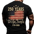 thumbnail image 5 of 250Th Anniversary Usa Shirt Short Sleeve T Shirt 250Th Anniversary Casual Comfortable Mens Tees Black S, 5 of 5