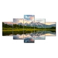 thumbnail image 4 of TISHIRON 5PCS Framed Canvas Wall Art Set,60"x32" Sunrise Landscape in Grand Teton National Park Canvas Art Decor, 4 of 7