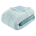 thumbnail image 7 of Mainstays Shaggy Faux Fur 3 Piece Teal Comforter Bed Set, Comforter and Shams, King, 7 of 7