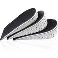 thumbnail image 1 of Insole 1 Pair Insole Heel Lift Insert Shoe Pad Height Increase Slow Rising Cushion Taller Fine Workmanship, Comfortable and Durable (Color : Black, Shoe Size : 3), 1 of 5