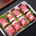 thumbnail image 4 of EeaseCA 1Pc Stainless Steel Oblong Barbecue Pan Practical Dish Plate Sushi Storage Plate, 4 of 8
