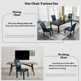 thumbnail image 6 of JESONVID Set of 4 Parsons Dining Chairs PU Leather Living Room Chair Upholstered Modern Kitchen Armless Side Chair with Solid Wood Legs Nail-Head Trim Surrounding-Blue, 6 of 8
