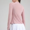 thumbnail image 5 of ChaoHeng Womens Jackets Solid Color Plus Size No Hood 2024 Clearance,Women's Winter Casual Solid Long-sleeved Zipper Slim Sports Top Coat(Pink,L), 5 of 9