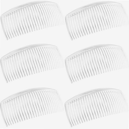 6 Packs French Twist Comb, Plastic Side Hair Combs with 29 Teeth Hair Comb Hair Clip Combs for Fine Hair Accessory for Women- Clear