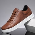 thumbnail image 5 of Men's Leather Sneakers - Fashionable casual shoes for Casual Comfort, 5 of 11