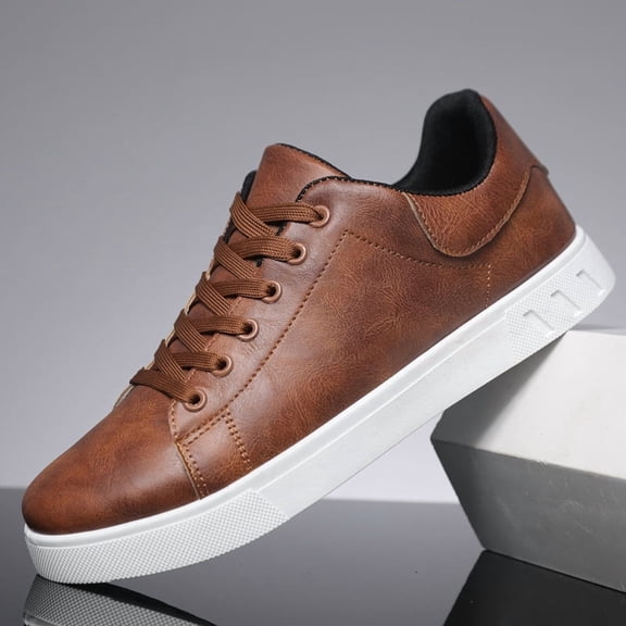 Men's Leather Sneakers - Fashionable casual shoes for Casual Comfort
