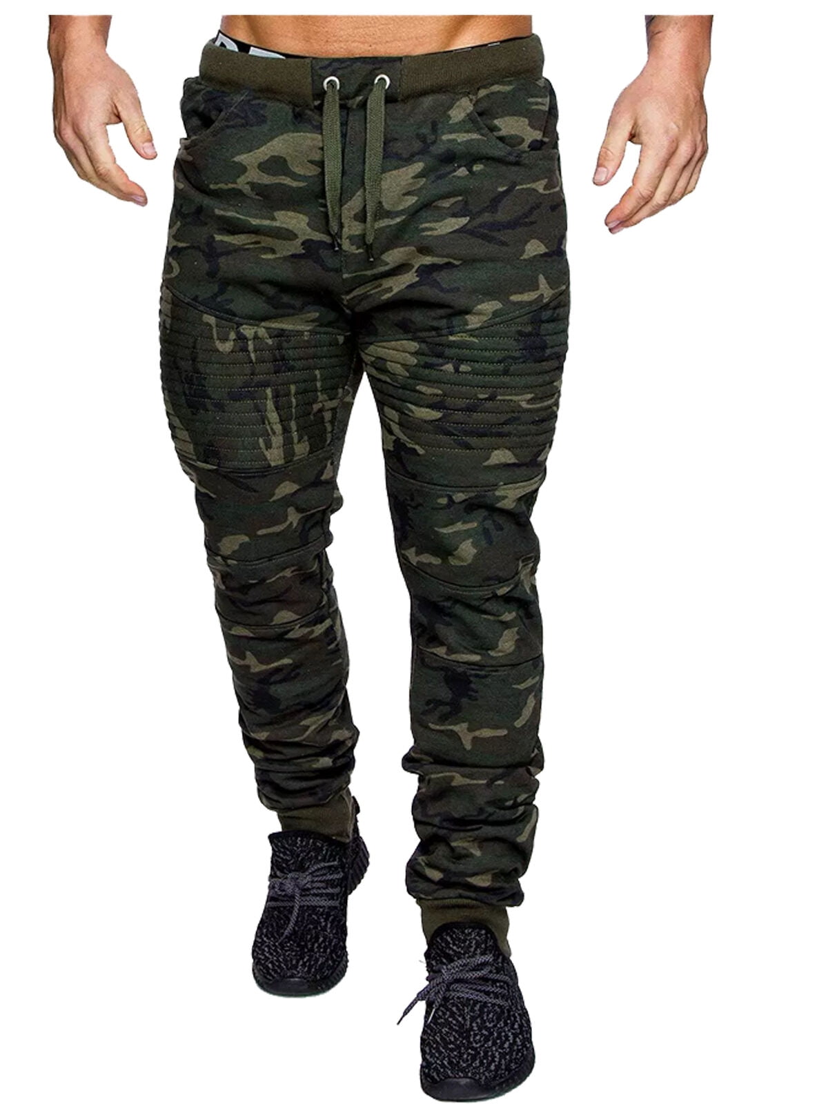 mens slim fit camo joggers