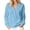 Blue Sweatshirts, variant on Women's V-Neck Sweatshirts Long Sleeve 2 Button Pullover Fall Winter Kangaroo Pocket Tops with Thin Fleece Lined Pink L