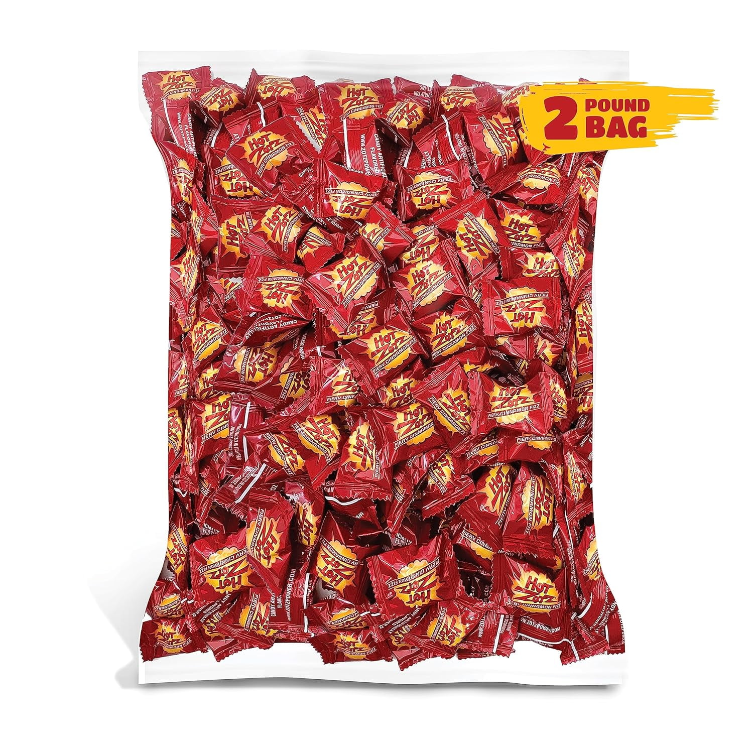 CrazyOutlet Hot Zotz Hard Candy, Fiery Cinnamon Fizz, Bulk Pack 2 Pounds