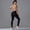 Black, variant on SKQIT Workout Sets for Women 2 Piece Backless Strappy Sports Bra Leggings Matching Set Yoga Outfits