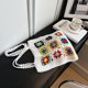 thumbnail image 5 of Bolso de mano de ganchillo para mujer bolso estético de tejido calado bolso de playa de verano colorido, 5 of 9