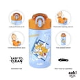thumbnail image 4 of Botellas de agua Sonic Kids de Zak Designs a prueba de fugas para niños con pajita, asa y tapa con boquilla desplegable, 4 of 7