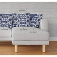 thumbnail image 4 of 18"x18" Indigo Pink Zippered Suede Geometric Throw Pillow, 4 of 5