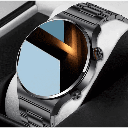 Men Smart Watch for Android iOS, Bluetooth Calls Voice Chat with Heart Rate/Sleep Monitor Fitness Tracker, NFC, 1.3" Full Touch Screen IP67 Waterproof Stainless Steel Activity Tracker
