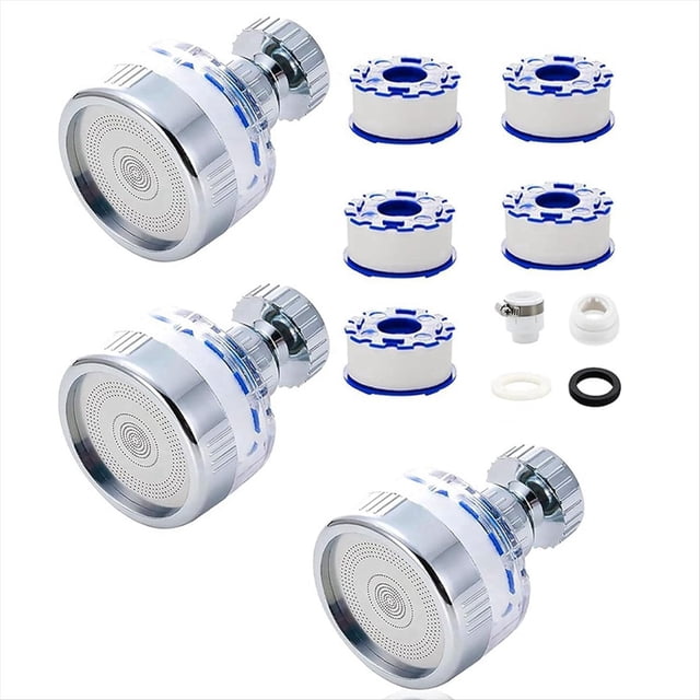 Grifo con Filtro de Agua para : Filtros de Grifo Giratorios de 360°, Purificador, Filtración para Grifo de Cocina para el Baño del Hogar (Paquete de 3)