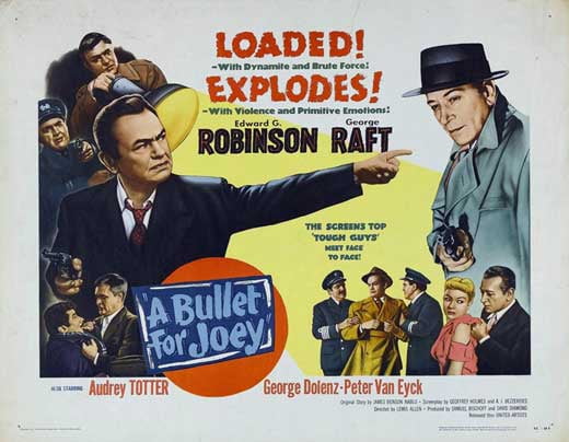 A Bullet for Joey Old Film Poster reproduction Edward G Robinson