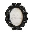 thumbnail image 1 of Marco ovalado barroco en resina negra para fotos de 5x4.9cm - Decoración elegante para pared o escritorio, 1 of 6