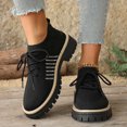 thumbnail image 2 of Womens Shoes,Lace Up Casual Sneakers Breathable Platform Shoes Fashion Athletic Flat Walking Footwear Lightweight Comfortable Everyday Wear,Shoes for Women,Black,6.5, 2 of 8