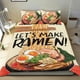 thumbnail image 1 of Ramen Conjunto de sábanas temático, trío de piezas, cómodo y amigable con la piel, diseño único, regalo de decoración para el hogar para familiares, amigos y fans,140cm *210cm, 1 of 6
