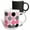Multicolor, variant on 3drose, Large Painted Black Pink N Gray Circles, 11oz Mug