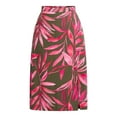 thumbnail image 5 of Time and Tru Women's and Women’s Plus Linen Blend Midi Skirt with Side Slit, Sizes XS-4X, 5 of 5