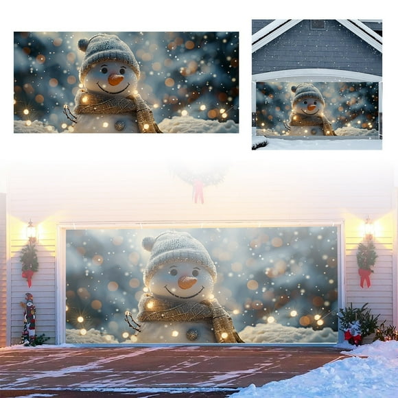 Binwennn Joyeux Noël Fond de Noël la Fête de Noël Photographie du Père Noël Porte de Garage Décoration de Fête 7 * 16 Pieds! Bannière Colorée Drapeau de Classe