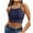 Navy Blue, variant on Lace Bralette for Women Sexy Camisoles Crop Tops High Neck Racerback Double-Layered Lingerie