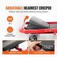 thumbnail image 4 of JWRWEFA 44" Mechanic Garage Creeper, 300 lbs Capacity Automotive Rolling Creeper with Adjustable Headrest, 6 Swivel Casters & Side Tool Trays, 4 of 12