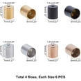 thumbnail image 3 of 24pcs 4 Colors Vacuum Plating Column End Cap Metal Cord Ends Bead Caps for DIY Jewelry Making, 3 of 9