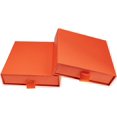 thumbnail image 2 of GymRichy 2 Pack Jewelry Gift Boxes Cardboard Jewelry Boxes, 4 x 4 x 1.4 Inch Small Gift Boxes for Jewelry Earrings Necklaces Handmade Bangles Bracelets (Orange), 2 of 6