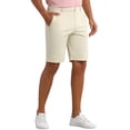 thumbnail image 4 of INSPIRAR CHIC Pantalones Cortos Formales de Hombre Clásicos con Botón y Color Sólido con Cremallera para el Día del Padre 34 Beige, 4 of 6