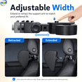 thumbnail image 5 of Adjustable Car Headrest Pillow, Artificial Leather Car Seat Neck Support Cushion with Curved Design, Travel Pillow for Adults, Black, 1 Count, 5 of 14
