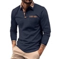 thumbnail image 1 of Camisa deportiva de manga corta con solapa y bolsillo para hombre, primavera-verano - Tejido transpirable, rayas en contraste, poliéster, entrenamiento/uso diario - S-XXXL, 1 of 5
