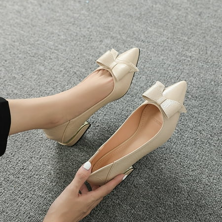 

Pointed Toe Shoes Women‘s 2024 Tooling Work Shoes Thick Heel Not Tired Feet Women‘s Shoes Soft Sole Professional Work Shoes Women‘s Black