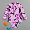thumbnail image 5 of MEZZALL Summer Girls Kids One-Piece Monokini Swimsuit With Long Sleeves For Sun Leopard Floral Pattern Beachwear For Girls Travel Swimwear Resort Swimwear, 5 of 9