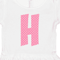 thumbnail image 4 of Inktastic Pink and White Polka Dots Letter H Girls Toddler Dress, 4 of 5