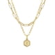 thumbnail image 1 of Collar para mujer, joyería para mujer, collar de cadena chapado en oro para mujer, colgante de letra hexagonal, collar de capas, anillo de mujer, 1 of 3