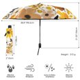 thumbnail image 3 of FORMRS Travel Umbrella Folding Auto Open Close Windproof Rain UV Protection, Yellow Flowers, 3 of 8