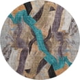 thumbnail image 2 of Addison Rugs Mayfield Premium Machine Washable Transitional Abstract Gray Round Rug, 8' x 8', 2 of 6