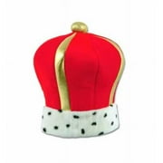 Beistle Plush Imperial Kings Crown One Size Red 60706-R