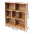 thumbnail image 2 of Bookcase, Wooden Bookshelf with 7 Compartments, 3-Tier Freestanding Display Storage Shelves, Cabinet Rack Organizer, DIY Book Case for Living Room, Bedroom, Home Office 31.5*9.06*39.37in, 2 of 26
