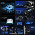 thumbnail image 3 of Computadora Escritorio Completa Xtreme PC Gaming Intel Core i9 12900 16GB SSD 1TB Monitor 27 75Hz WIFI White juegos casuales, trabajo y estudio, 3 of 6
