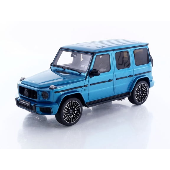 2024 Mercedes-Benz G 63 AMG Hyper Blue Magno Metallic 1/18 Model Car by GT Spirit