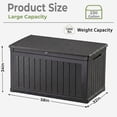 thumbnail image 6 of Alvantor Outdoor Storage Box Waterproof Resin Deck Box Lockable in Black, 230 Gallon XXL, 6 of 6