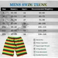 thumbnail image 6 of Mens Swim Trunks Quick Dry Swim Beach Shorts Mesh Lining Swimwear Bathing Suits with Pockets Jamaican, 6 of 6