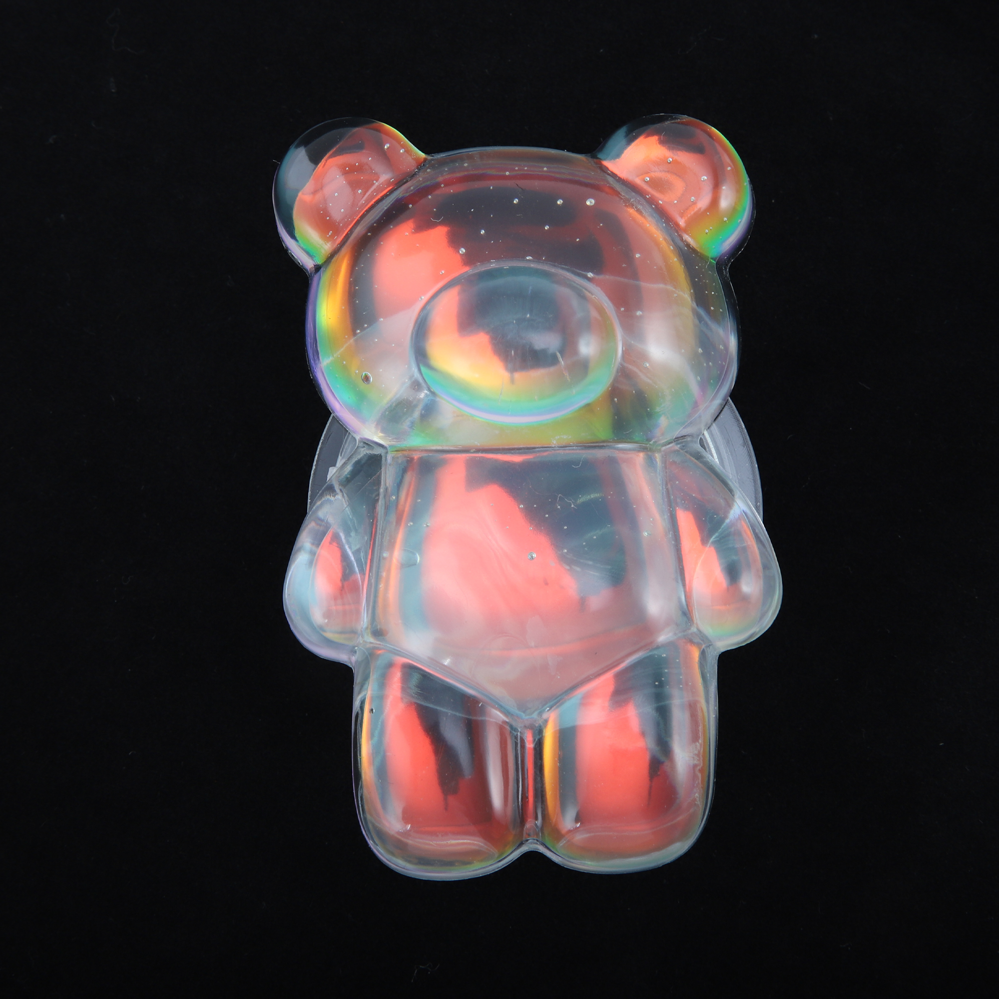 Unique Bargains Holographic Bear Phone Grip 1Pc Blue Multicolor