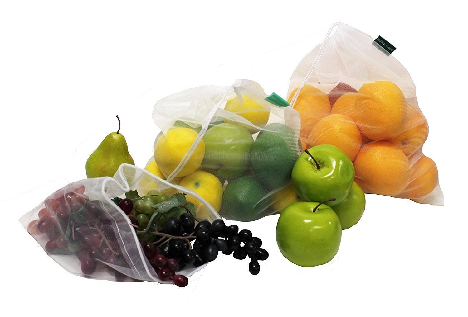 Earthwise Reusable Mesh Produce Bags - SEE-THROUGH - Set of 9 - ULTRA  STRONG LIGHTWEIGHT MESH, Barcodes scan through 12x17in, 12x14in, 12x8in -  Walmart.com